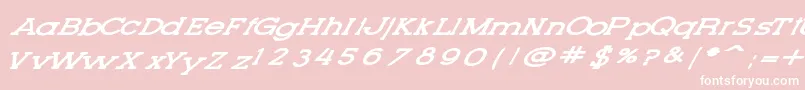 LetteringSetNew-fontti – valkoiset fontit vaaleanpunaisella taustalla