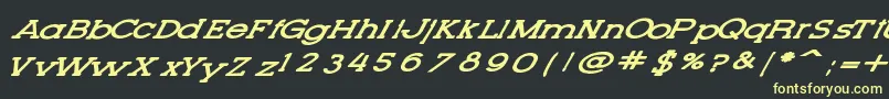 LetteringSetNew Font – Yellow Fonts on Black Background