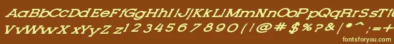 Шрифт LetteringSetNew – жёлтые шрифты на коричневом фоне