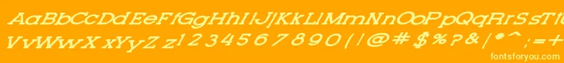 Шрифт LetteringSetNew – жёлтые шрифты на оранжевом фоне