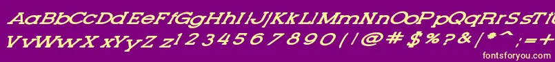Шрифт LetteringSetNew – жёлтые шрифты на фиолетовом фоне