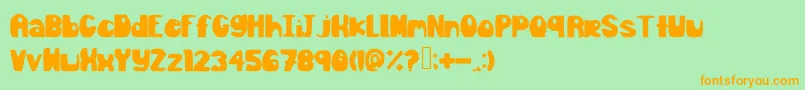 OliveJuice Font – Orange Fonts on Green Background