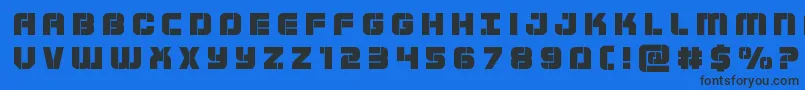 Шрифт Supersubmarinetitle – чёрные шрифты на синем фоне