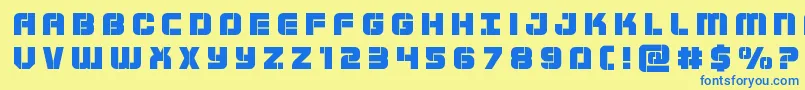 Supersubmarinetitle Font – Blue Fonts on Yellow Background