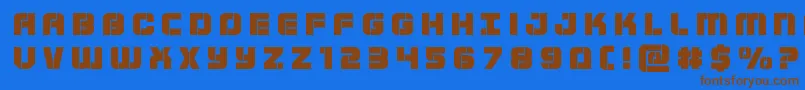 Supersubmarinetitle Font – Brown Fonts on Blue Background