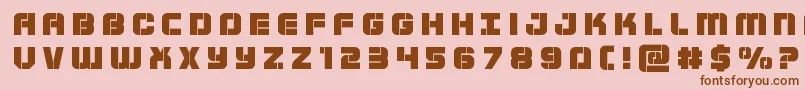 Supersubmarinetitle Font – Brown Fonts on Pink Background