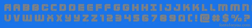 Supersubmarinetitle Font – Gray Fonts on Blue Background