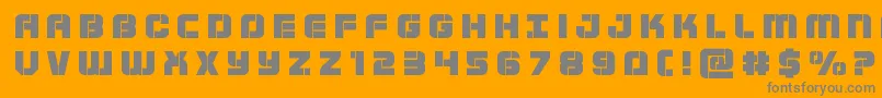 Supersubmarinetitle-Schriftart – Graue Schriften auf orangefarbenem Hintergrund
