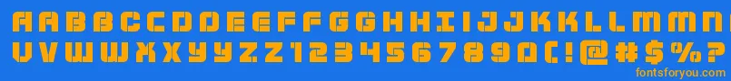 Supersubmarinetitle Font – Orange Fonts on Blue Background