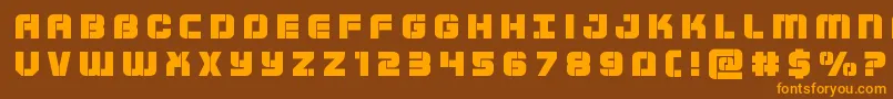 Supersubmarinetitle Font – Orange Fonts on Brown Background