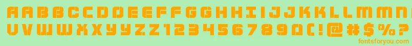 Шрифт Supersubmarinetitle – оранжевые шрифты на зелёном фоне