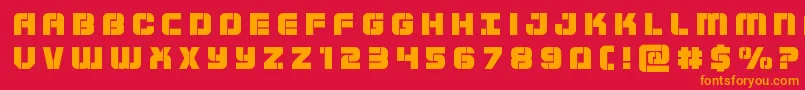 Шрифт Supersubmarinetitle – оранжевые шрифты на красном фоне