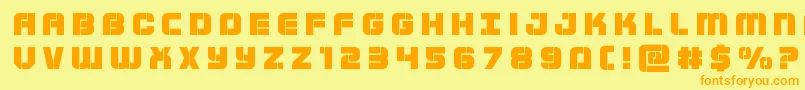 Supersubmarinetitle Font – Orange Fonts on Yellow Background