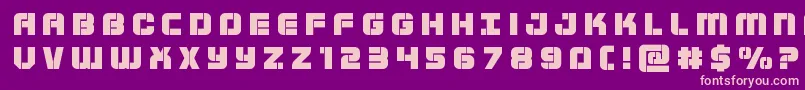 Supersubmarinetitle Font – Pink Fonts on Purple Background