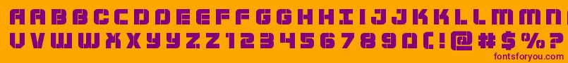 Supersubmarinetitle Font – Purple Fonts on Orange Background