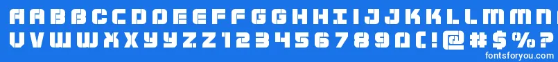 Supersubmarinetitle Font – White Fonts on Blue Background
