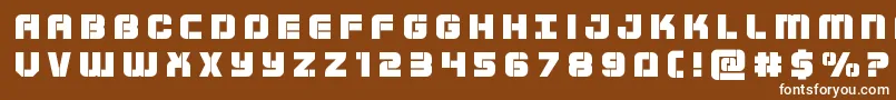 Шрифт Supersubmarinetitle – белые шрифты на коричневом фоне