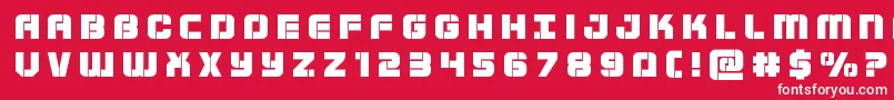 Czcionka Supersubmarinetitle – białe czcionki na czerwonym tle