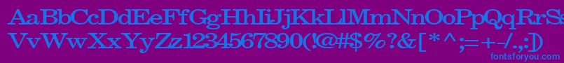 Fastpardontype32Bold Font – Blue Fonts on Purple Background