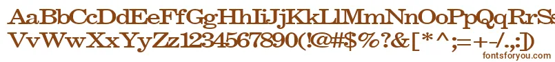 Fastpardontype32Bold-Schriftart – Braune Schriften auf weißem Hintergrund