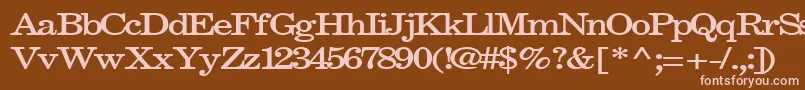Police Fastpardontype32Bold – polices roses sur fond brun