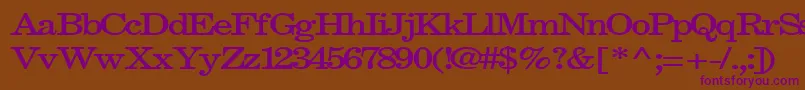 Fastpardontype32Bold Font – Purple Fonts on Brown Background