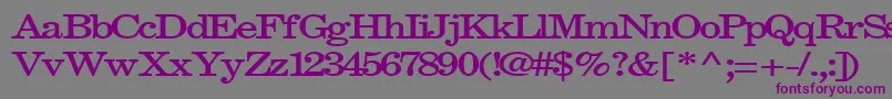 Fastpardontype32Bold Font – Purple Fonts on Gray Background