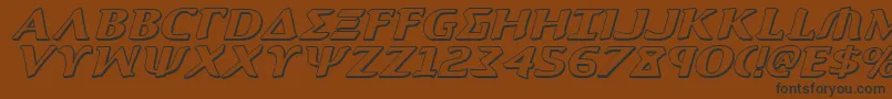 Aegis13Di Font – Black Fonts on Brown Background