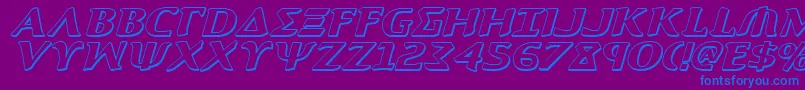 Aegis13Di Font – Blue Fonts on Purple Background