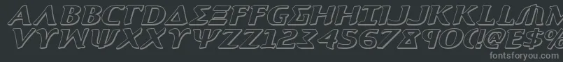 Aegis13Di Font – Gray Fonts on Black Background