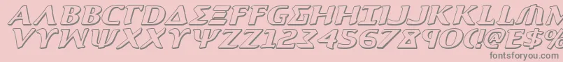 Aegis13Di Font – Gray Fonts on Pink Background