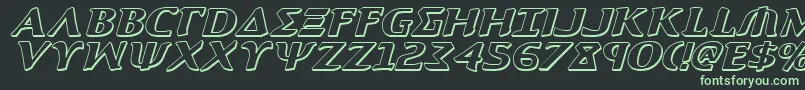 Aegis13Di Font – Green Fonts on Black Background