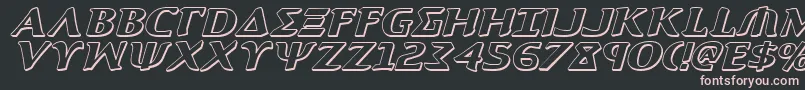 Aegis13Di Font – Pink Fonts on Black Background