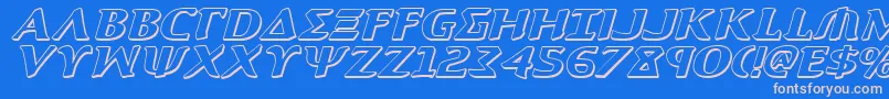 fuente Aegis13Di – Fuentes Rosadas Sobre Fondo Azul