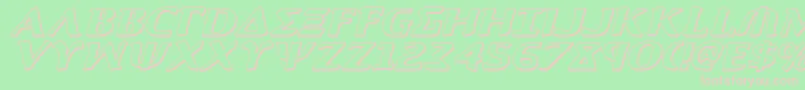 Aegis13Di Font – Pink Fonts on Green Background