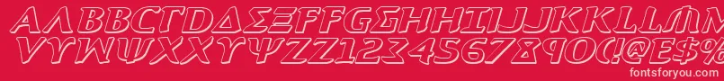 Aegis13Di Font – Pink Fonts on Red Background