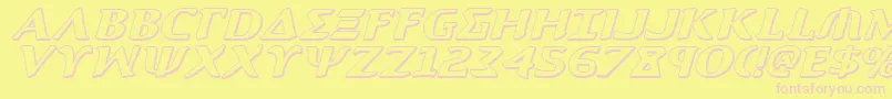 Aegis13Di Font – Pink Fonts on Yellow Background