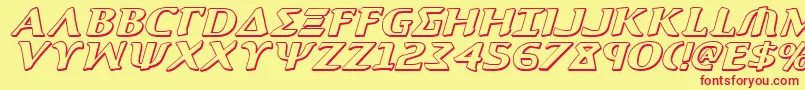 Aegis13Di Font – Red Fonts on Yellow Background