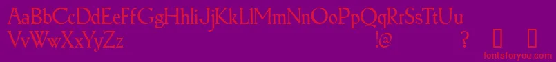 Treglonou Font – Red Fonts on Purple Background