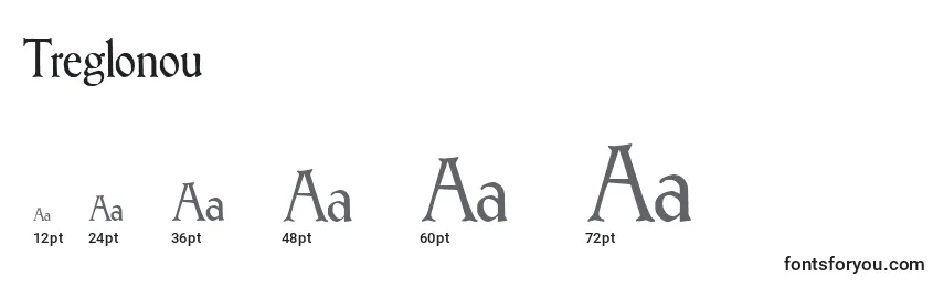 Treglonou Font Sizes