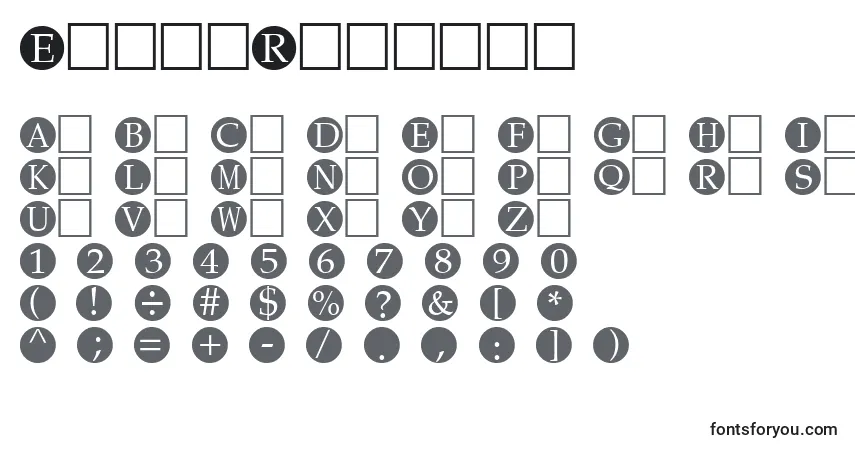 Шрифт EightRegular – алфавит, цифры, специальные символы