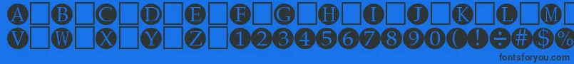 EightRegular Font – Black Fonts on Blue Background
