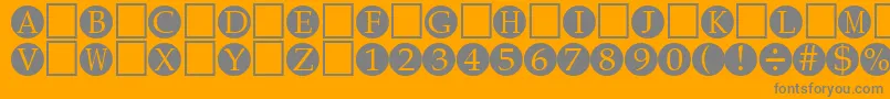 EightRegular Font – Gray Fonts on Orange Background