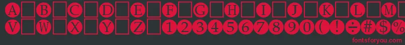 EightRegular Font – Red Fonts on Black Background