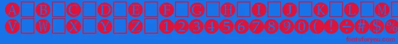 EightRegular Font – Red Fonts on Blue Background