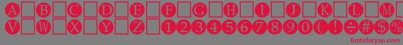 EightRegular Font – Red Fonts on Gray Background