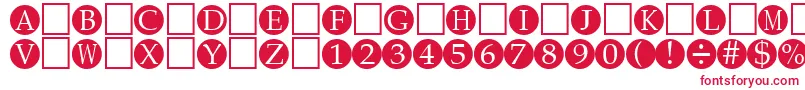EightRegular Font – Red Fonts on White Background