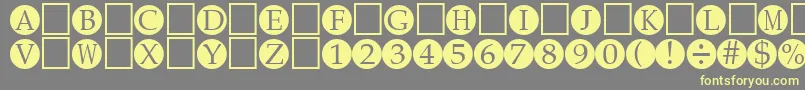 EightRegular Font – Yellow Fonts on Gray Background
