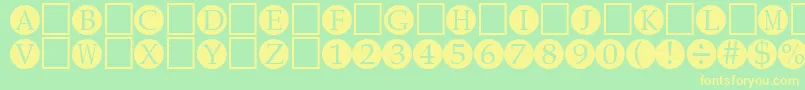 EightRegular Font – Yellow Fonts on Green Background