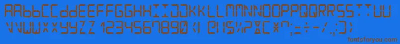 Police DigitalCounter7 – polices brunes sur fond bleu